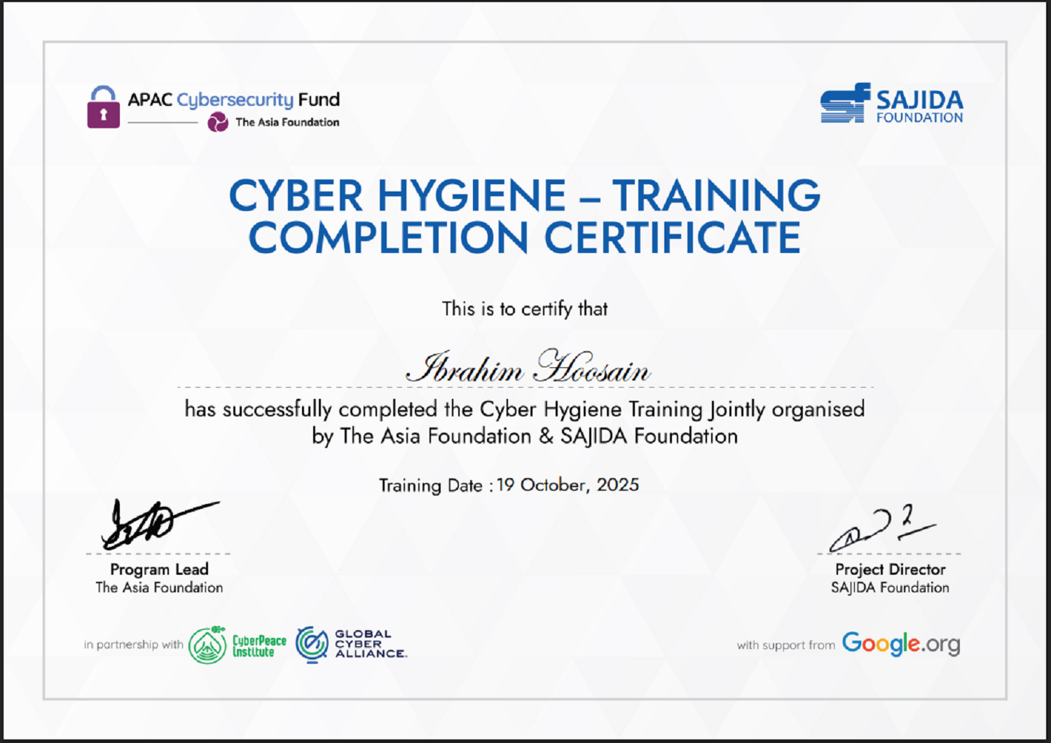 Complete Graphics Design Course Certificate